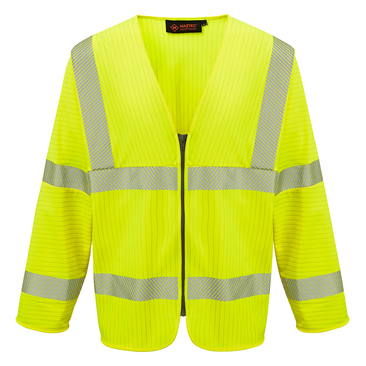 HiVis FR AS L/Sleeve Waistcoat - Including Air Products FLB Print - Green