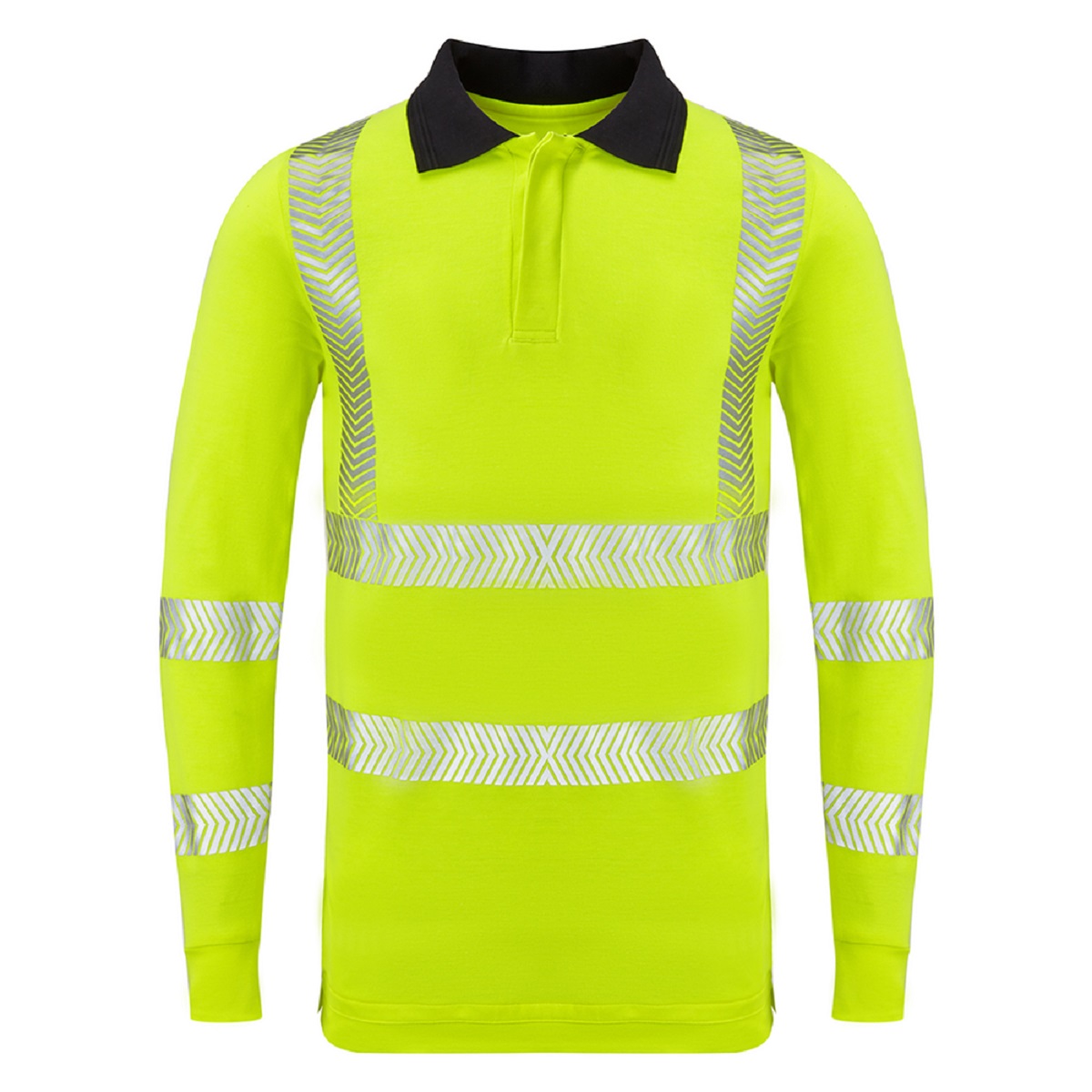 HAZTEC® Brega FR AS Long Sleeved Hi Vis Inherent Poloshirt Inc. Air Products Embroidery FLB