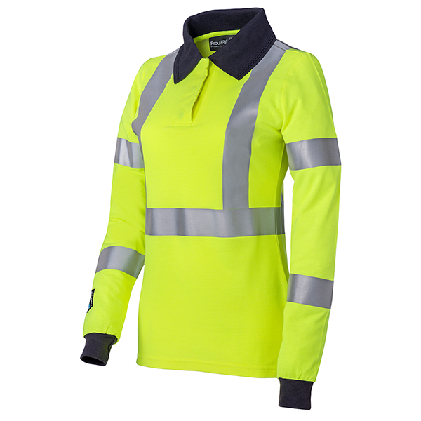5287 LADIES ARC YELLOW POLO SHIRT Inc. Air Products Embroidery FLB