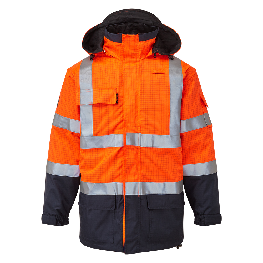 HAZTEC® Boulton FR AS Waterproof Traffic Jacket Inc. Air Products FLB Print - Green
