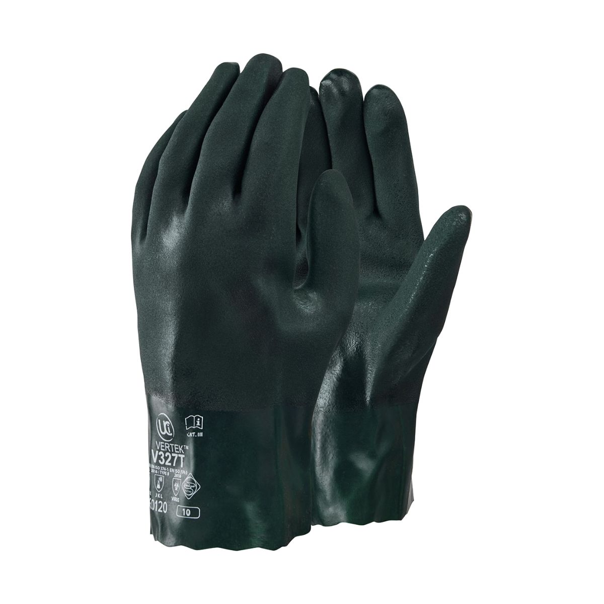 HAZTEC® Double Dipped Green PVC Gauntlet, 11″