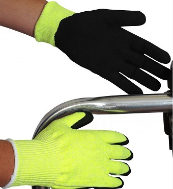 Kutlass Cut Level D Black Nitrile Palm Coated Gloves