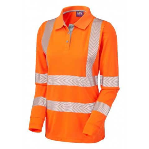 Coolviz Plus Ladies Long Sleeved Polo Shirt Inc. Air Products Embroidery FLB