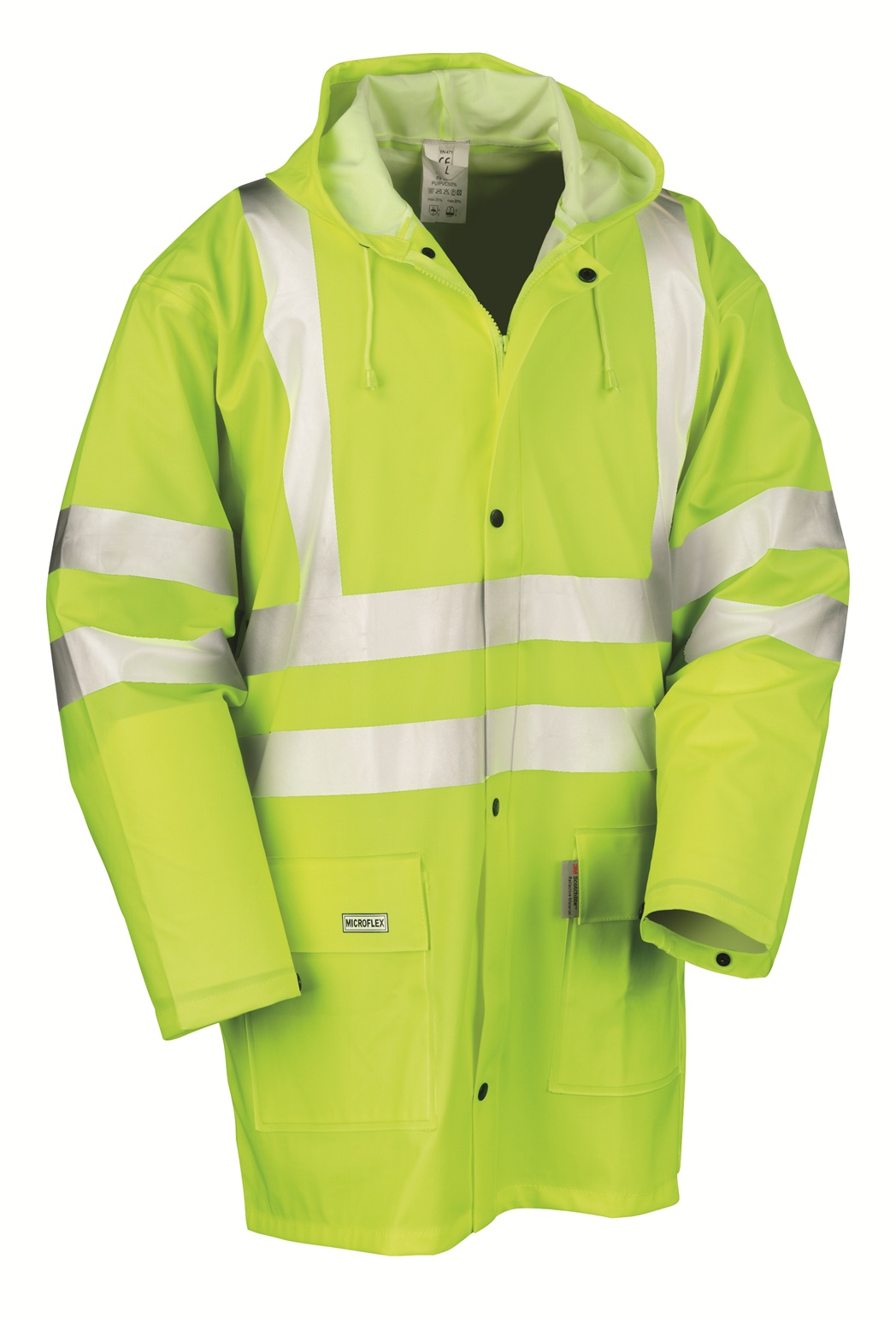 Hi Vis Unlined Traffic Jacket Inc. Air Products FLB Print - Green