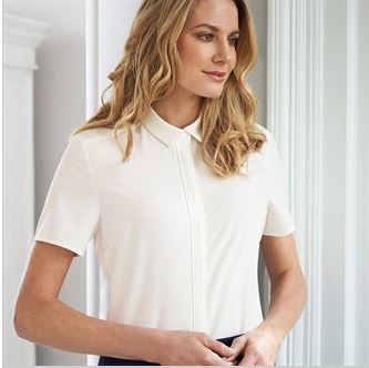 Womens Sienna S/Sleeve Blouse - Including Air Products Embroidery FLB