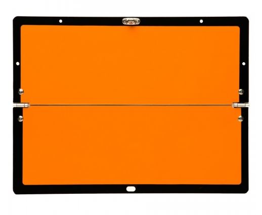 Folding Hazchem Plate Horizontally Hinged Stainless Steel 300 x 400mm