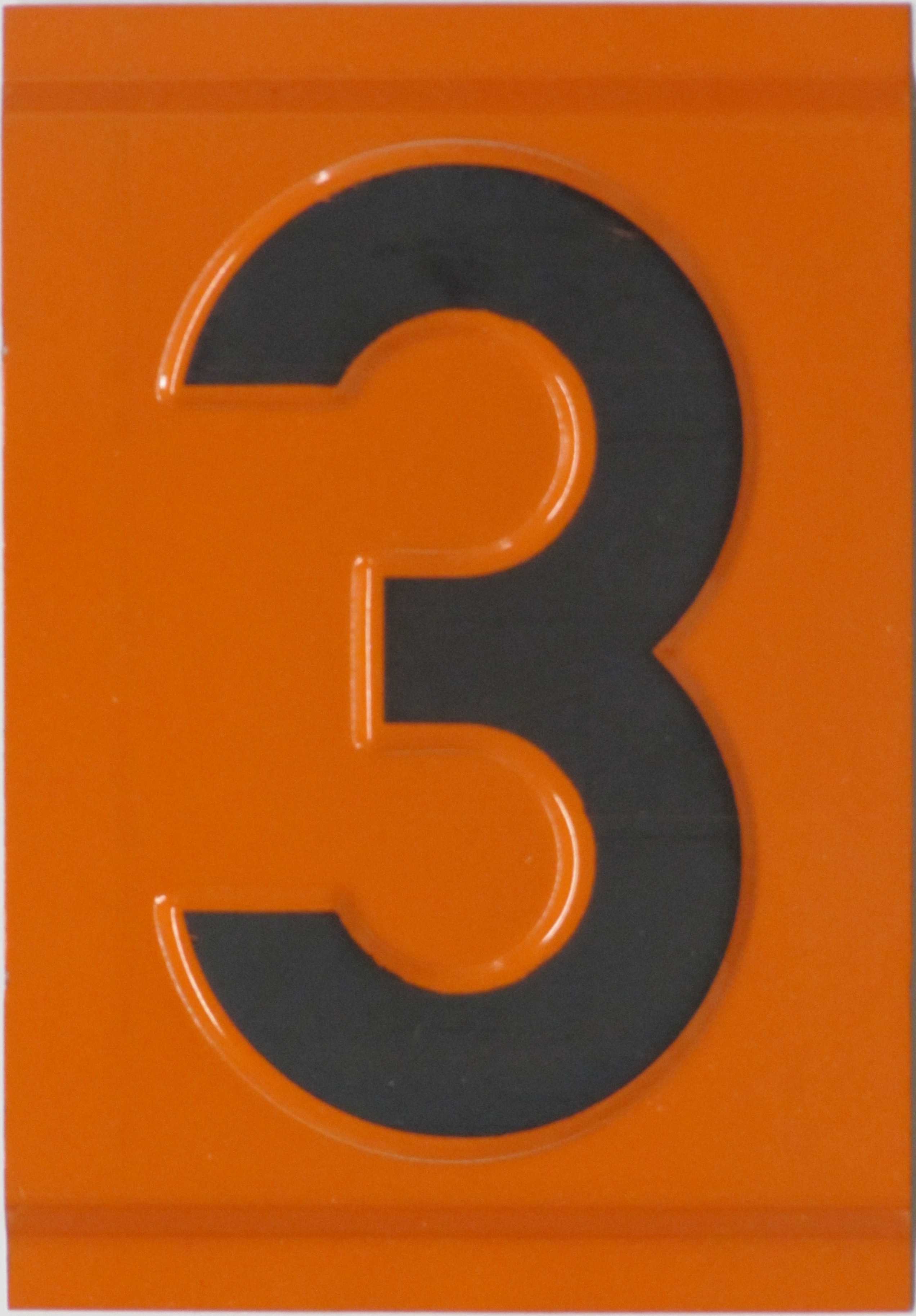 Hazchem Embossed Triplex Digit Numeral 3