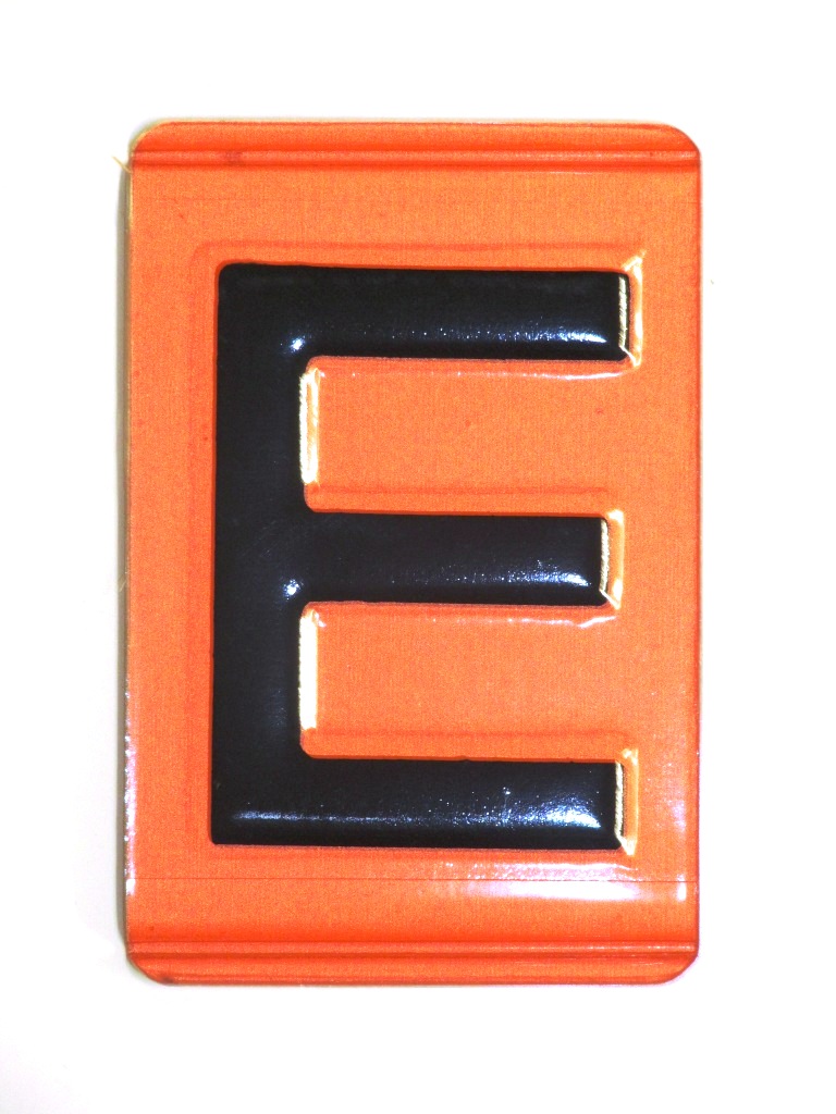 Hazchem Embossed Triplex Digit Letter E