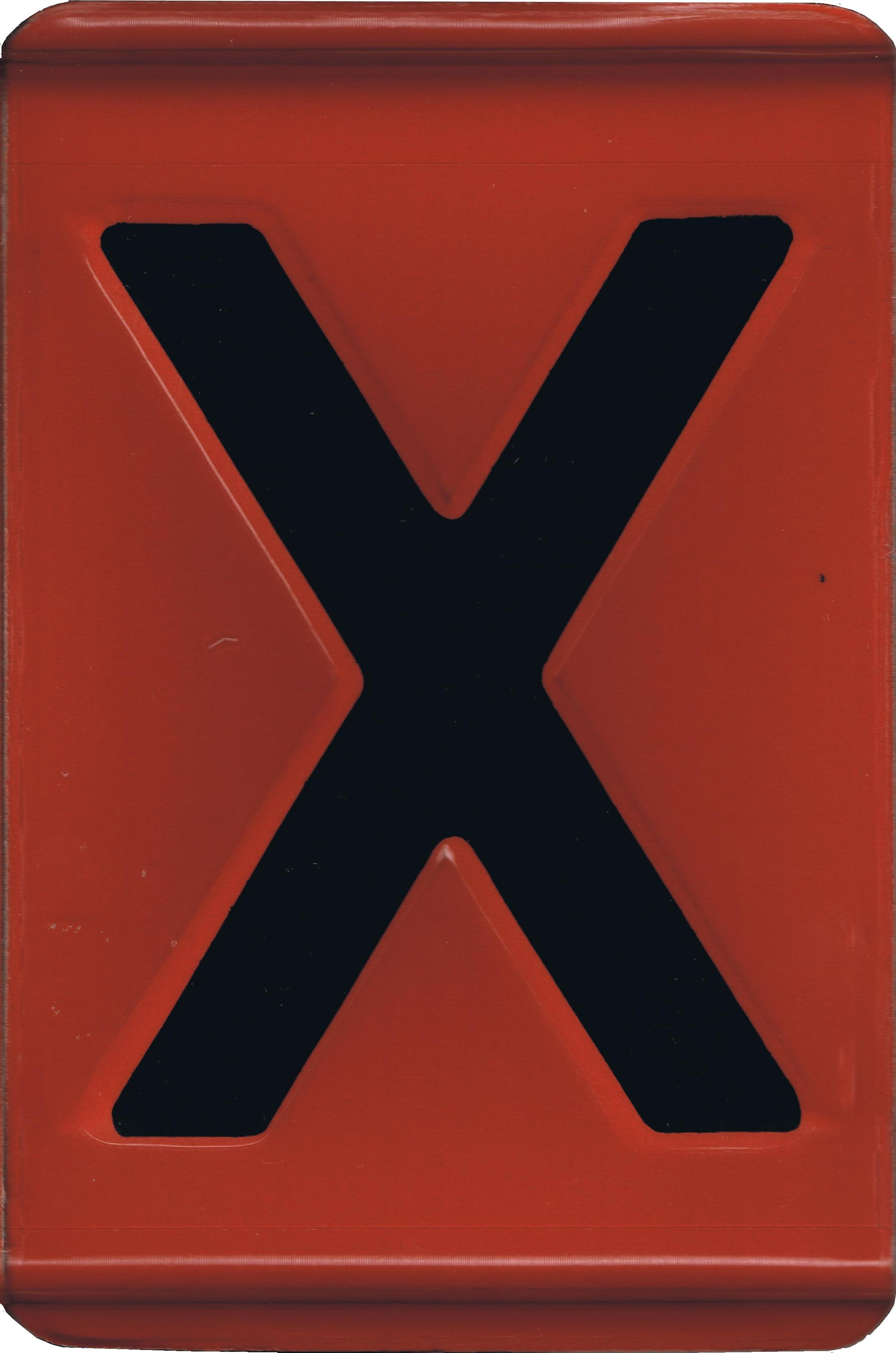 Hazchem Embossed Triplex Digit Letter X