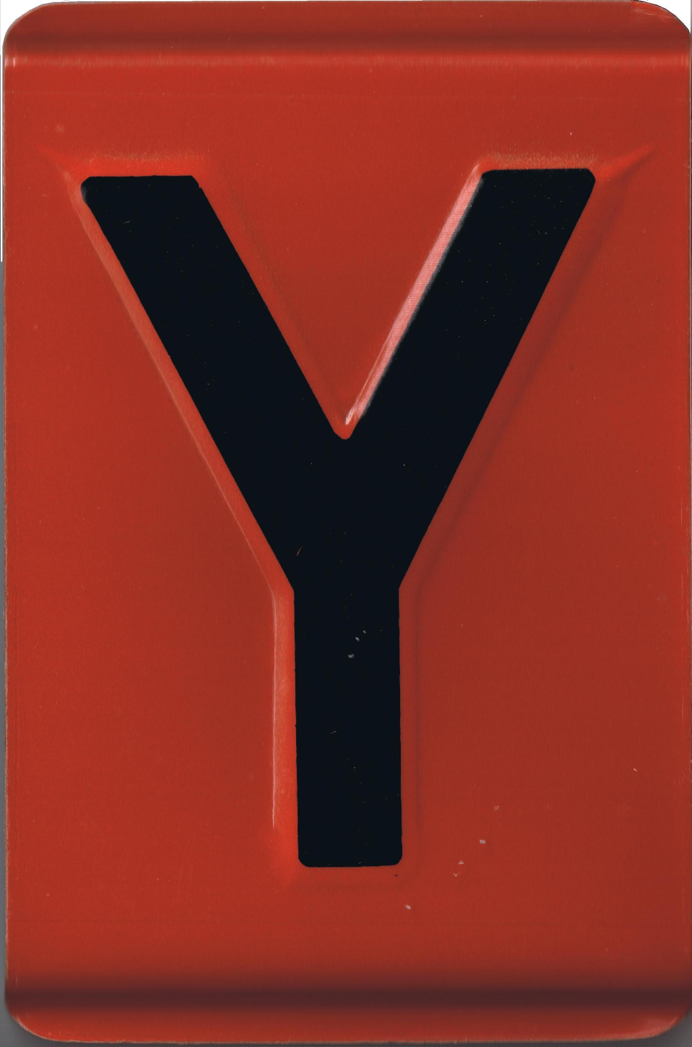 Hazchem Embossed Triplex Digit Letter Y