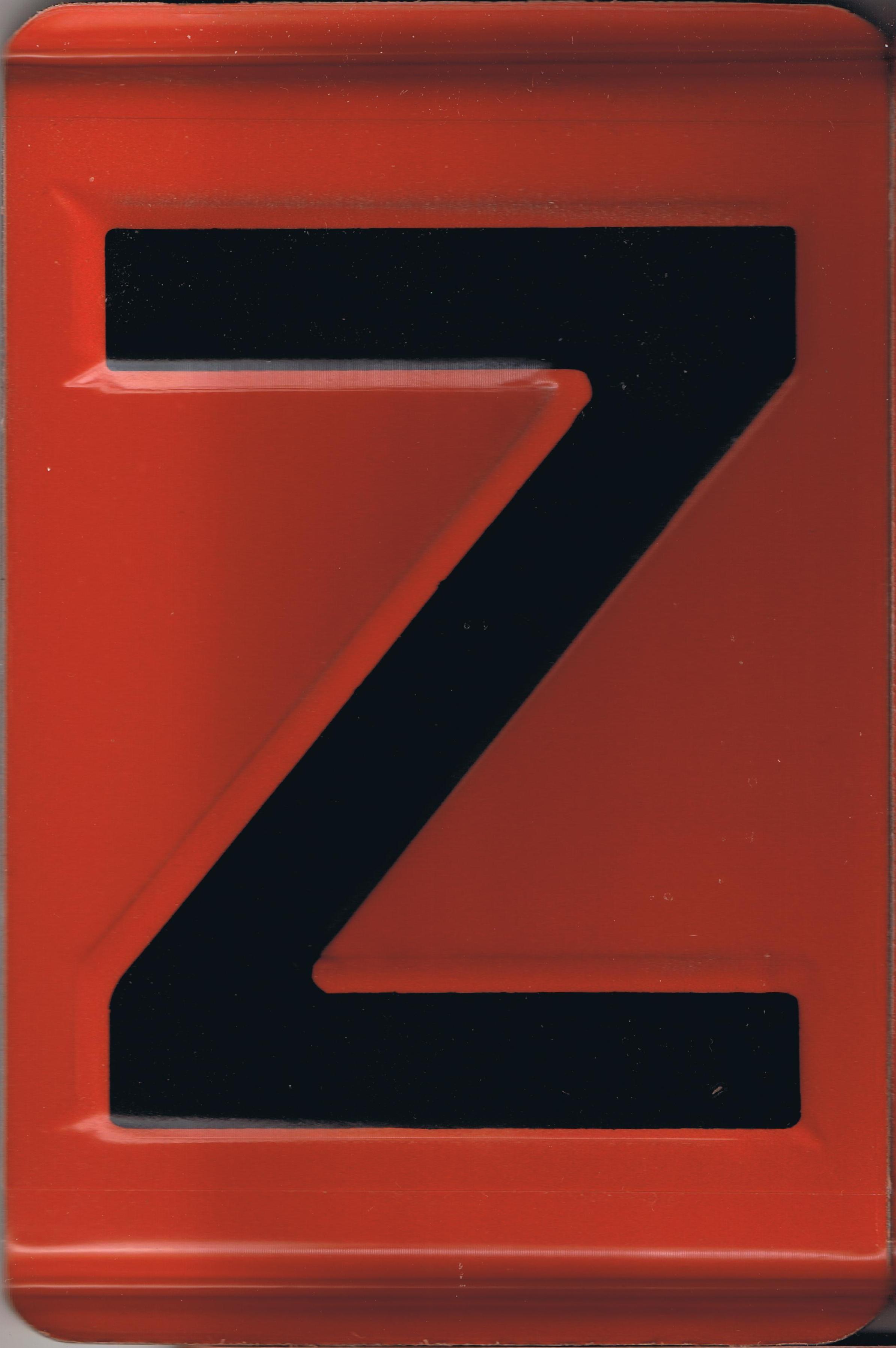 Hazchem Embossed Triplex Digit Letter Z