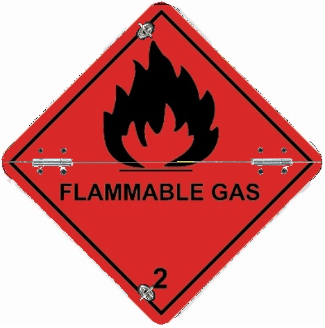 Flammable Gas Folding Aluminium Diamond 250x250mm